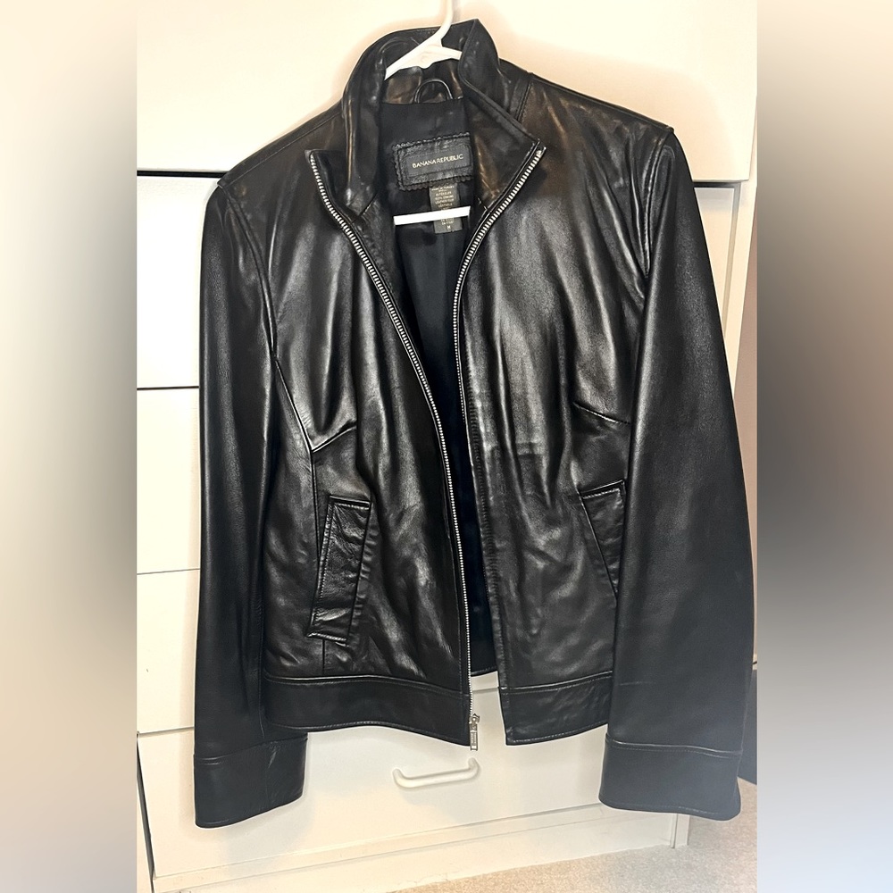 Banana Republic women's moto Leather jacket
